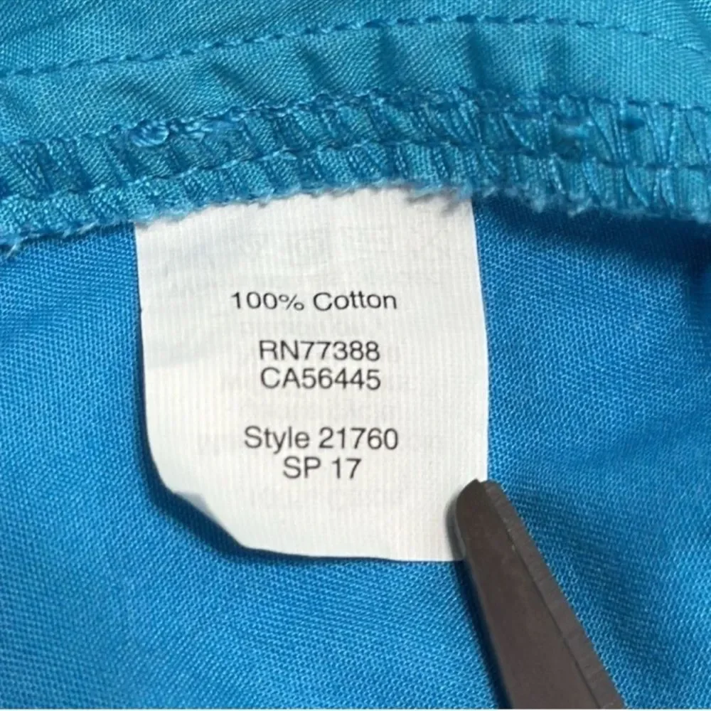 J.Crew Turquoise Cotton Chino Flat Front Shorts Size 8 Coastal Resort